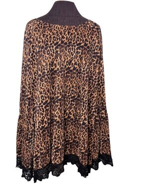 Suzanne Betro Plus Size Animal Print Blouse Shirt top